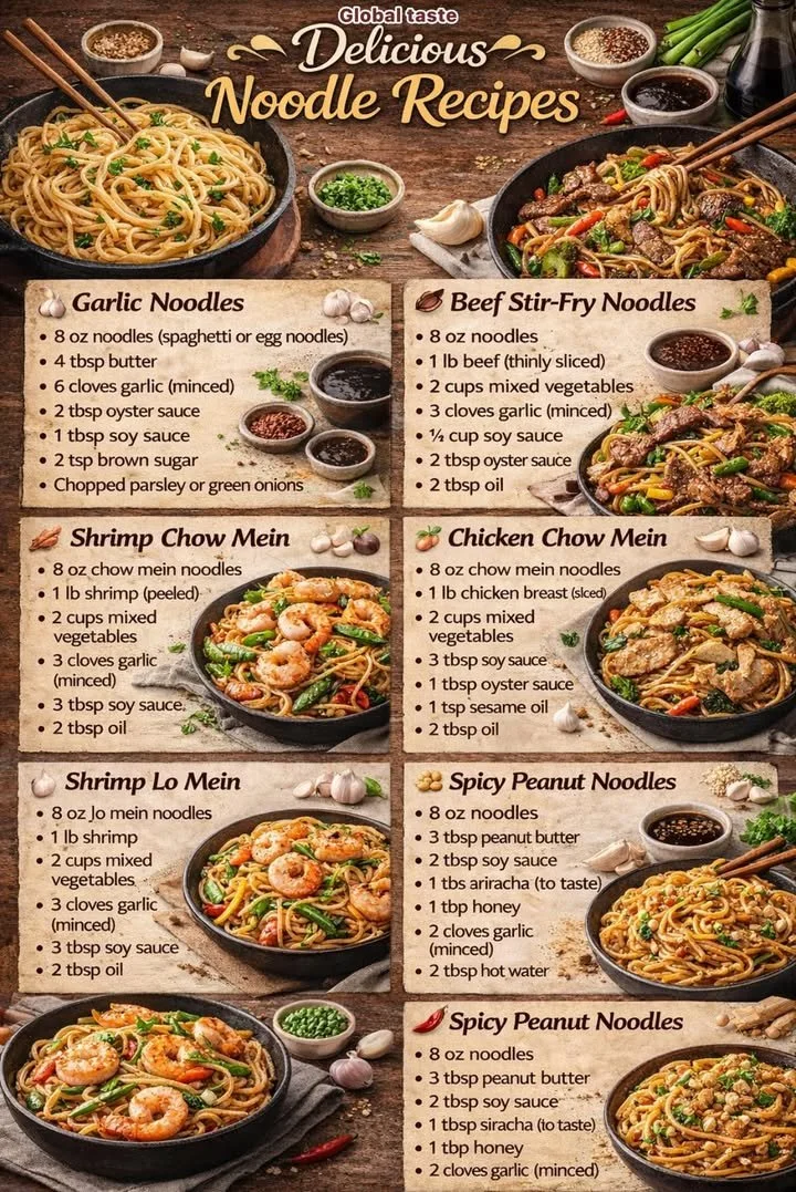 Delicious garlic noodles served in a bowl with garnish.