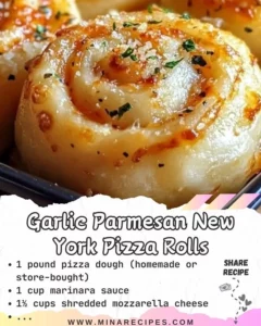 Garlic Parmesan New York Pizza Rolls in a delicious golden crust