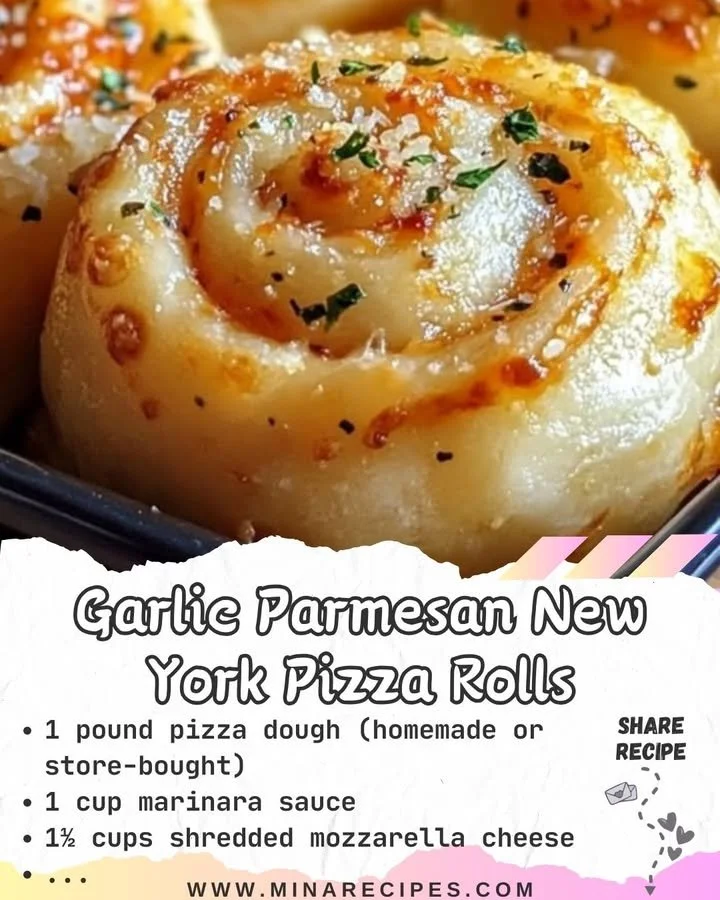 Garlic Parmesan New York Pizza Rolls in a delicious golden crust