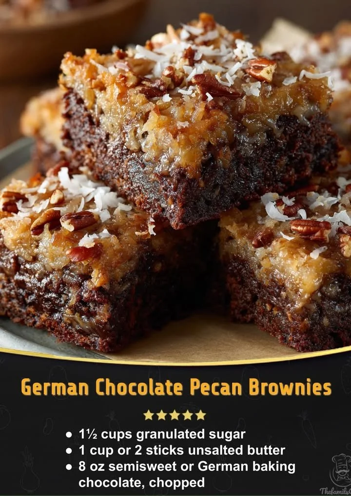 German Chocolate Pecan Brownies