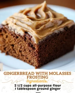 Delicious gingerbread cookies topped with molasses frosting