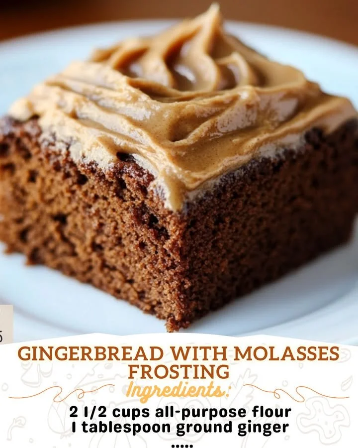 Delicious gingerbread cookies topped with molasses frosting