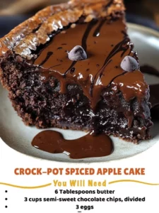 Delicious gooey brownie pie topped with chocolate drizzle and walnuts