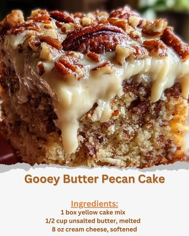 Gooey Butter Pecan Cake
