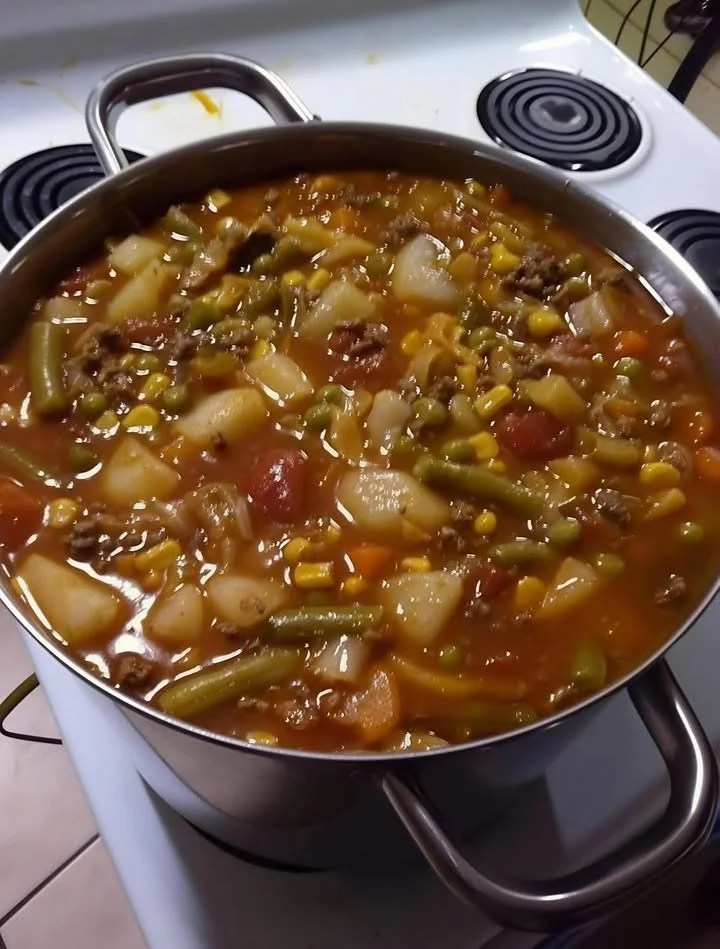 A bowl of gourmet restaurant-style soup garnished with fresh herbs.