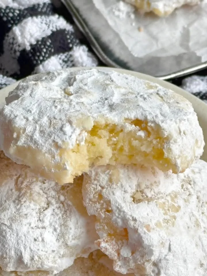 Plate of Grandmother's homemade holiday cookies decorated for the festive season.