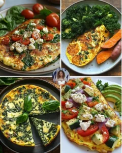 Greek-inspired spinach feta omelet with fresh ingredients for a healthy meal