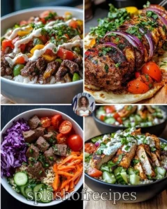 Greek-Style lamb and couscous bowl with herbs and vegetables