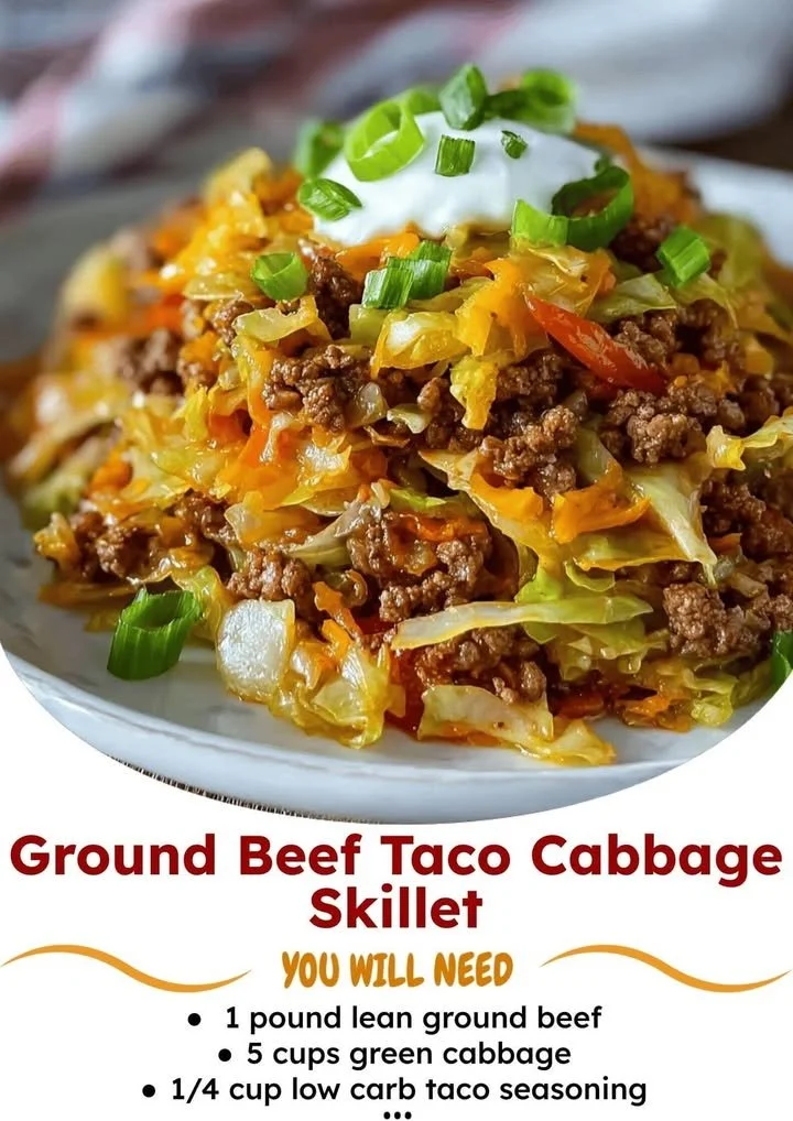 Ground Beef Taco Cabbage Skillet