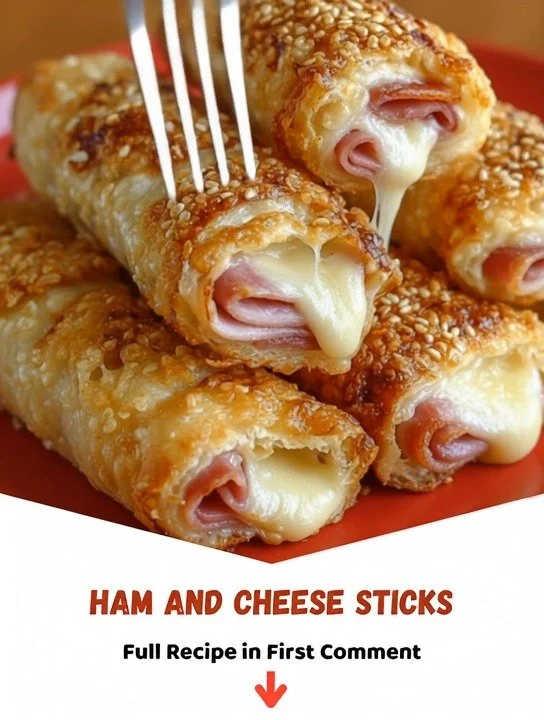 Crispy Ham and Cheese Sticks ready to be enjoyed as a tasty snack