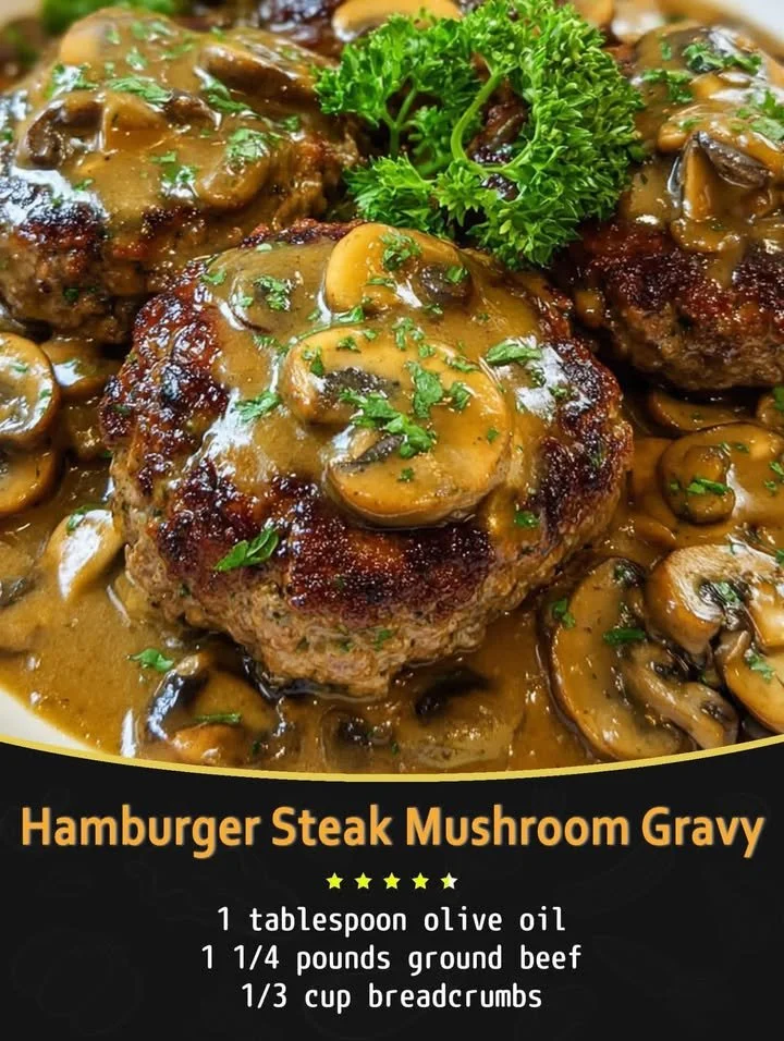 Hamburger Steak with Mushroom Gravy