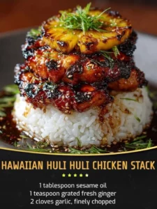 Delicious Hawaiian Flip Flip Chicken served with tropical flavors and vibrant garnishes