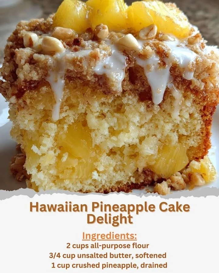 Hawaiian Pineapple Cake Delight