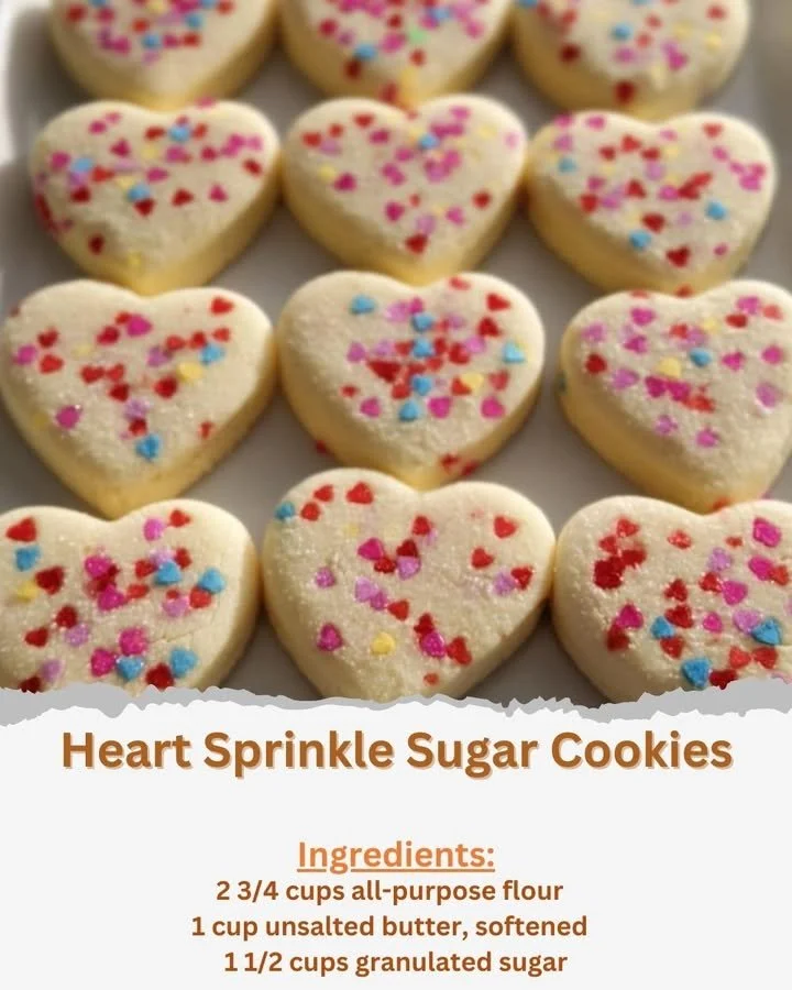 Heart Sprinkle Sugar Cookies