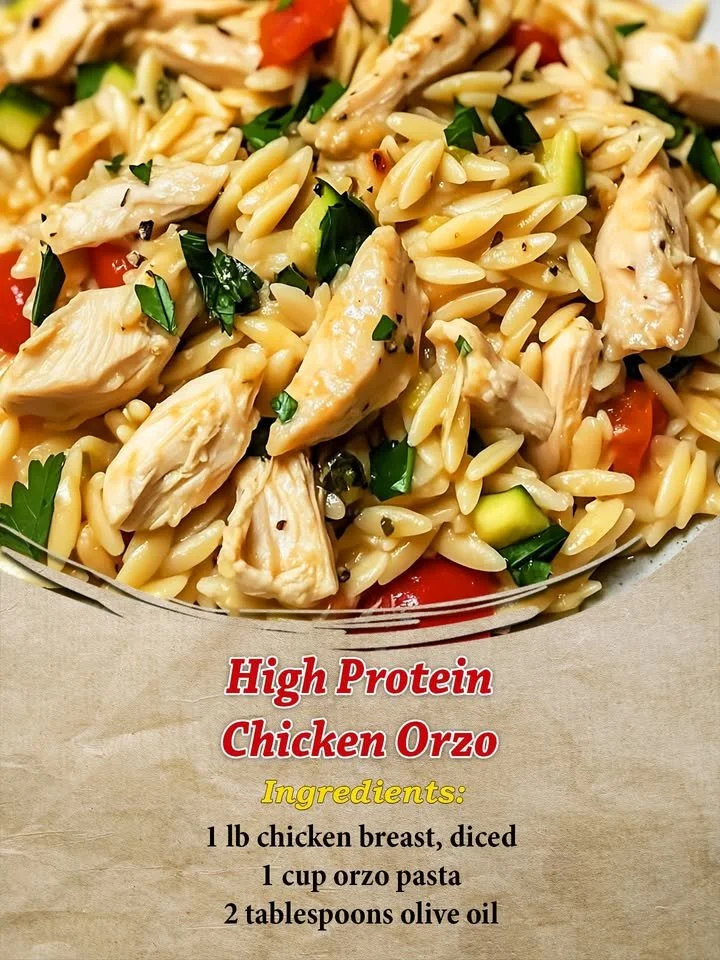 High Protein Chicken Orzo