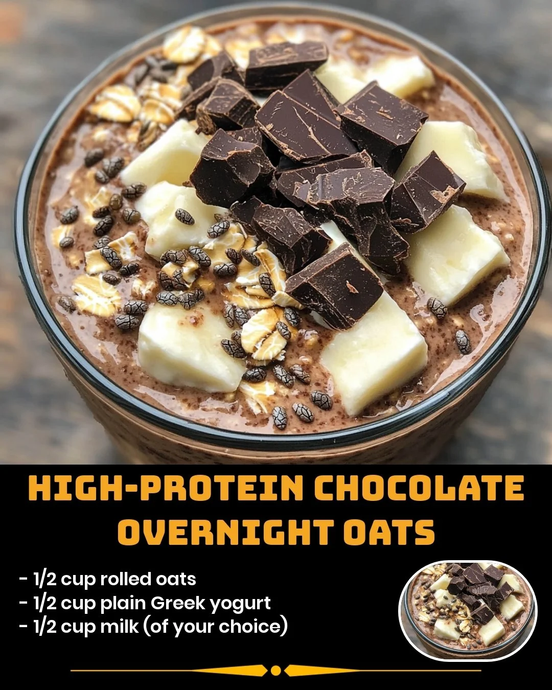 High-Protein Chocolate Overnight Oats