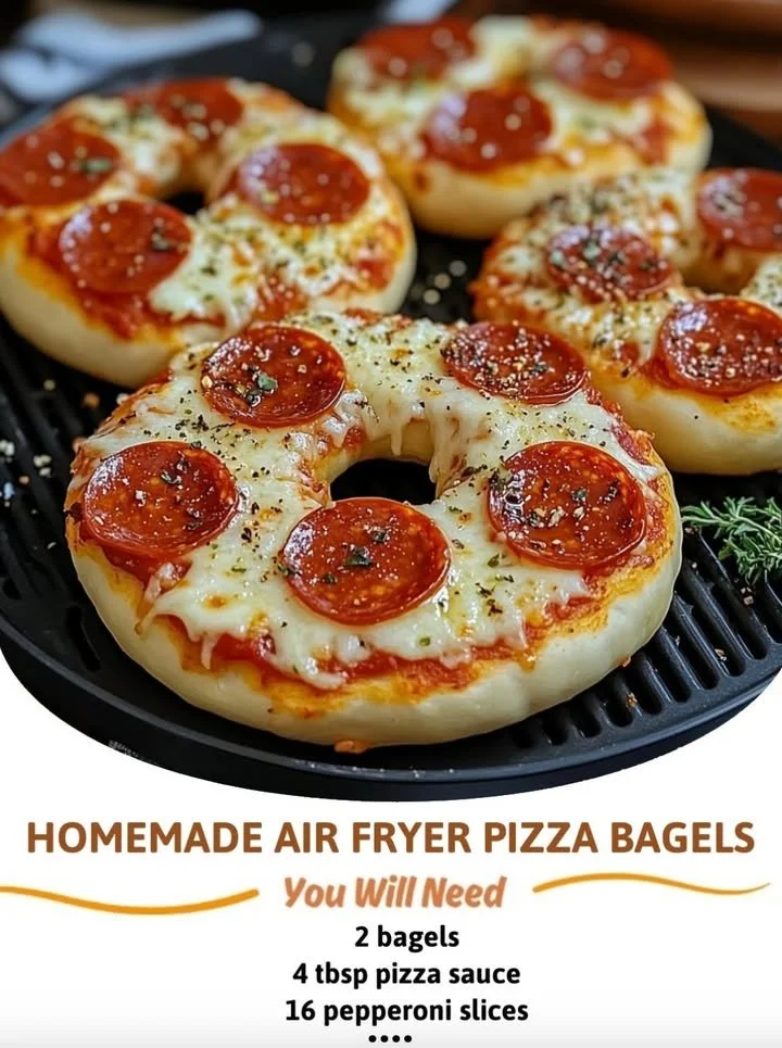 Homemade Air Fryer Pizza Bagels