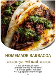 Delicious homemade barbacoa with spices and fresh ingredients