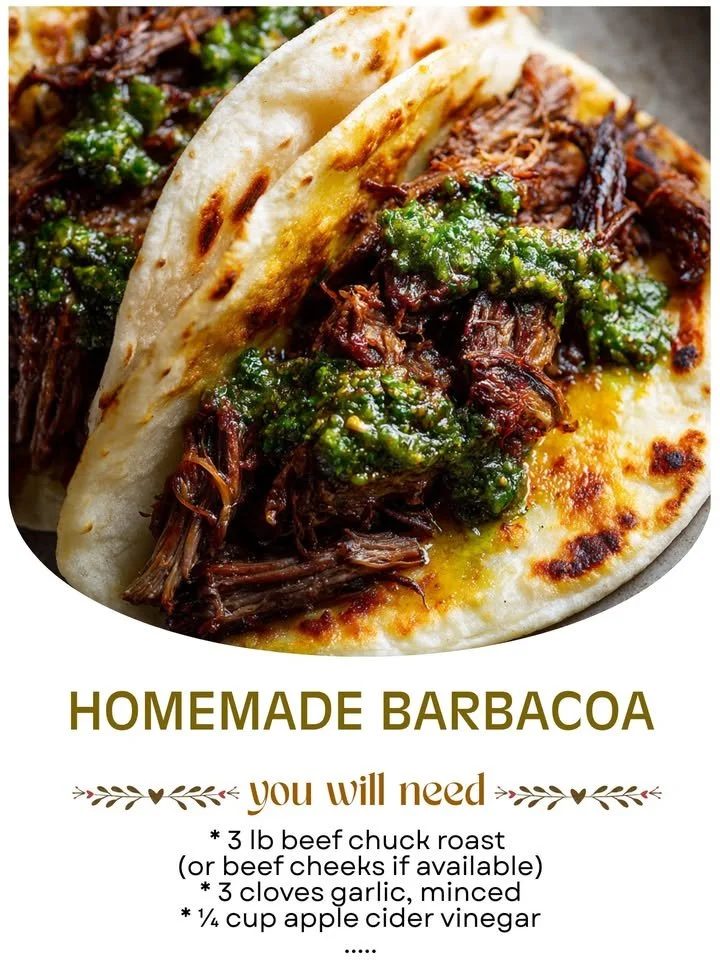 Delicious homemade barbacoa with spices and fresh ingredients