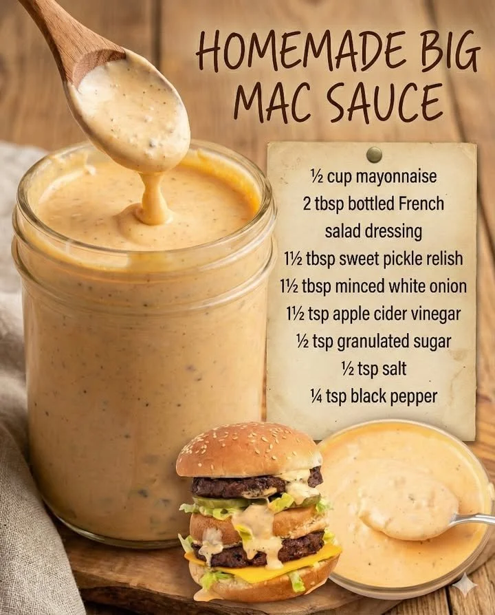 Homemade Big Mac Sauce recipe preparation with ingredients