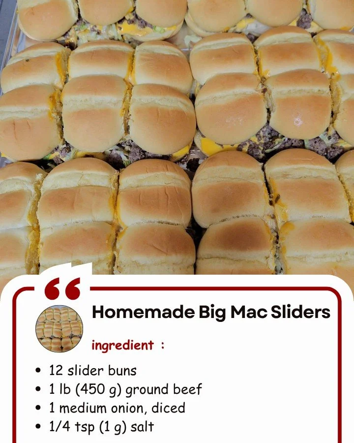 Homemade Big Mac sliders served on a platter with fresh toppings
