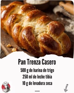 Freshly baked homemade braid bread on a rustic wooden table