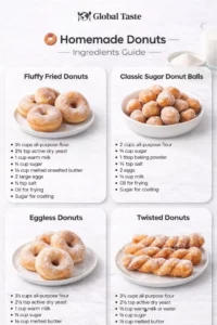 Freshly baked homemade donuts topped with glaze and sprinkles