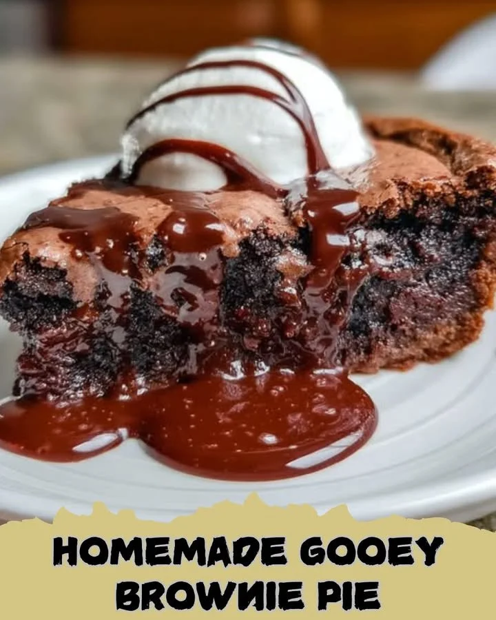 Homemade Gooey Brownie Pie