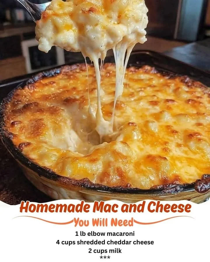 Delicious homemade mac and cheese topped with crispy breadcrumbs.