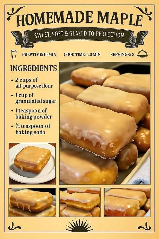 Homemade maple donut bars on a plate, ready to be enjoyed.