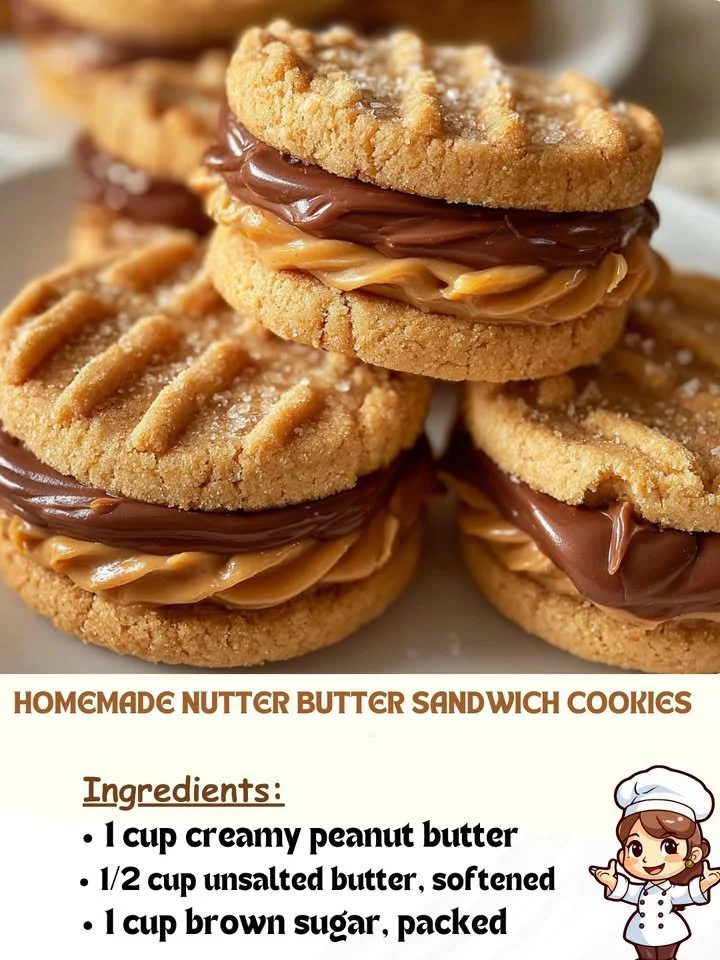Homemade Nutter Butter Sandwich Cookies
