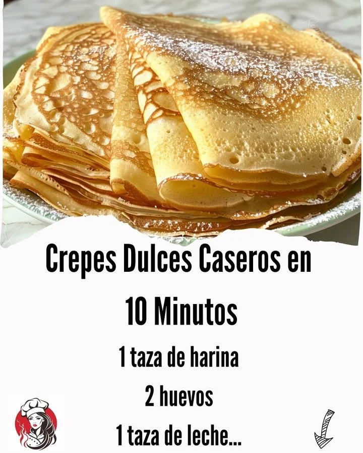 Homemade sweet crepes served with toppings on a plate.