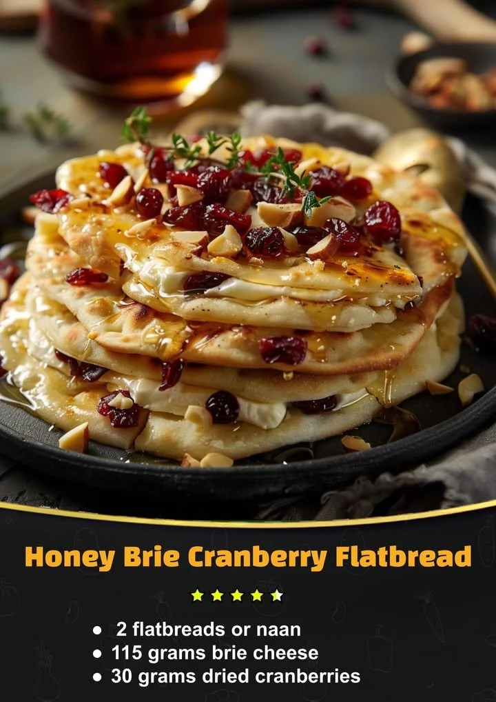 Honey Brie Cranberry Flatbread