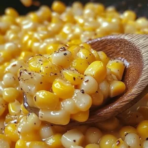 Honey butter skillet corn cooked in a pan with a creamy texture and sweet flavor