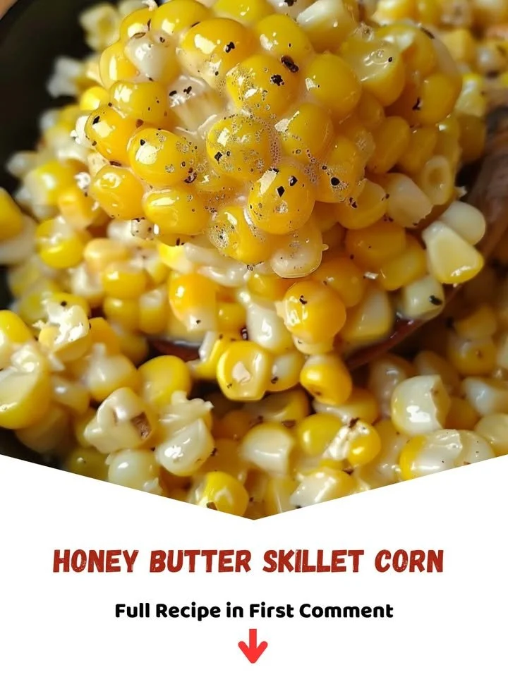 Delicious honey butter skillet corn served in a cast iron pan