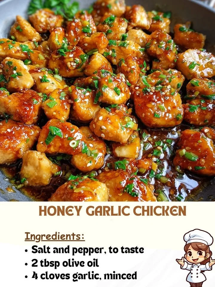 Delicious honey garlic chicken served with vegetables on a plate
