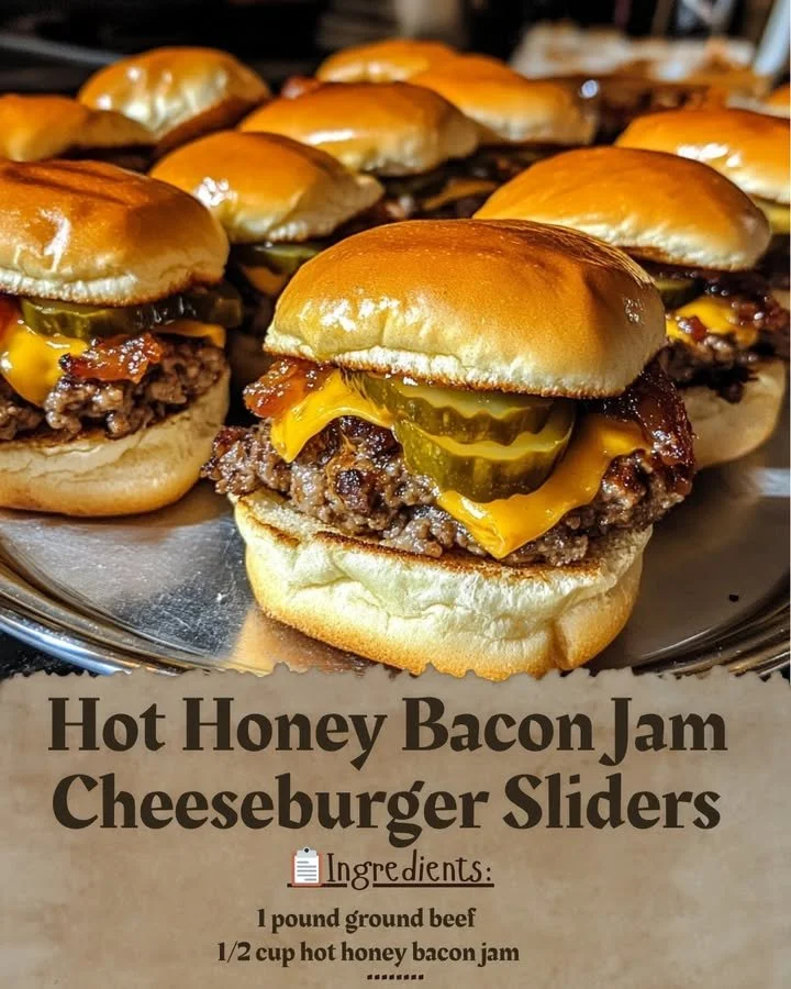 Hot Honey Bacon Jam Cheeseburger Sliders