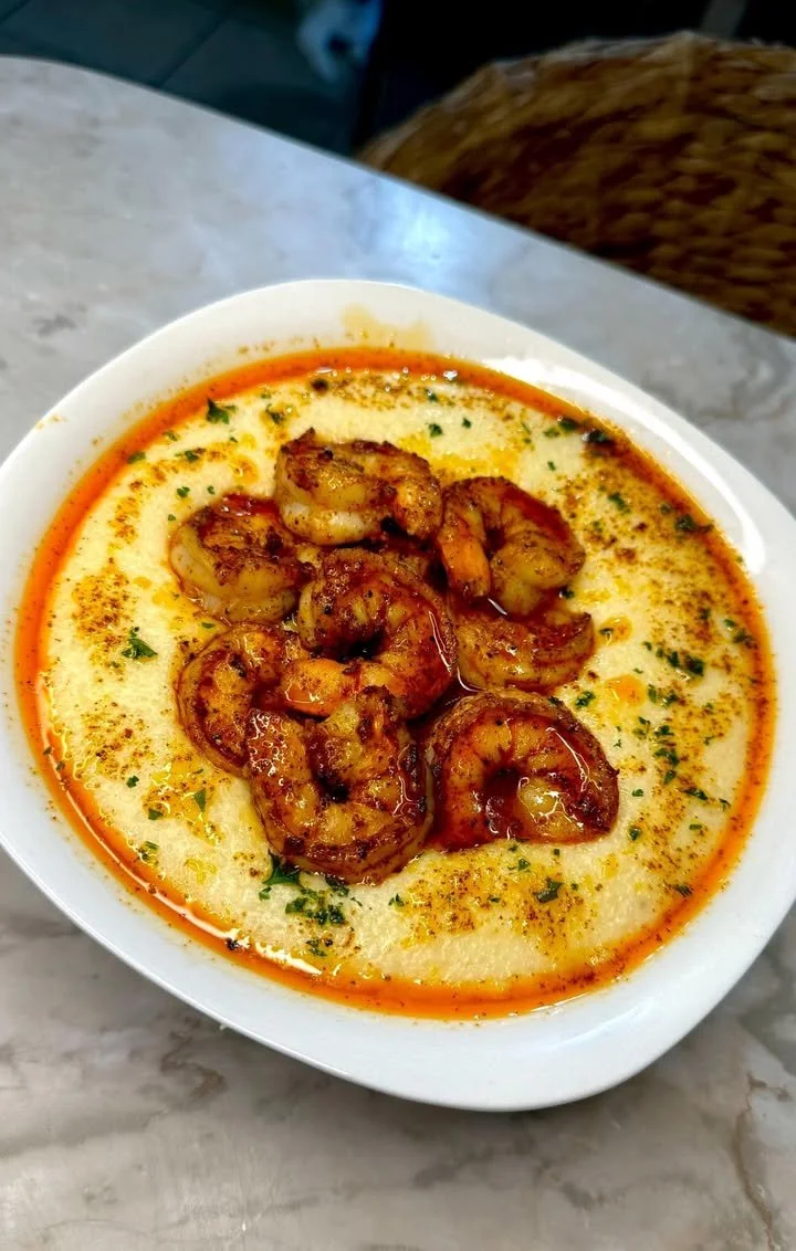 Hot Honey Butter Shrimp & Grits