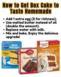 Delicious homemade cake made from boxed cake mix