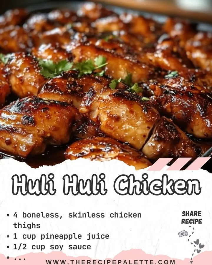 Grilled Huli Huli Chicken served with pineapple and rice