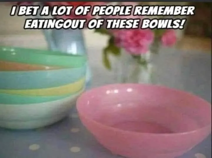 I remember my mom still has these bowls.