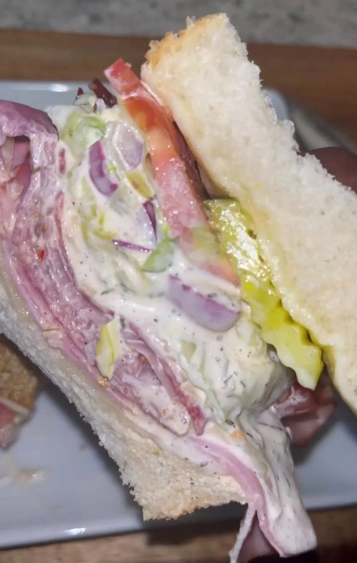 Delectable sandwich showcasing layers of ingredients and flavors