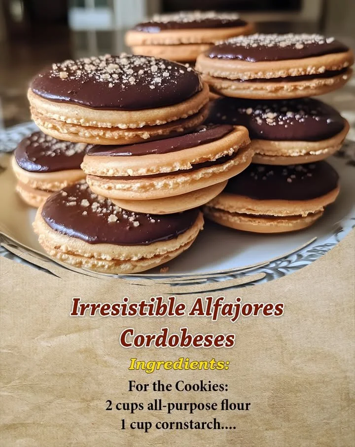 Delicious Cordoban Alfajores stacked with creamy fillings