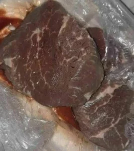 Gray steak that raised concerns about its safety for consumption