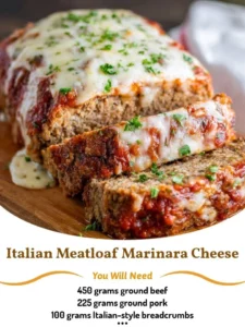 Italian Meatloaf with Marinara Sauce and Cheese, a flavorful comfort dish
