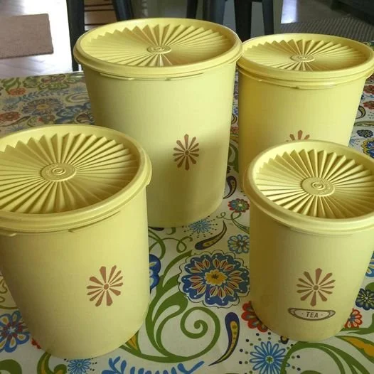 It's 1977....I just got this amazing set of Tupperware canisters for a wedding present. I bet I will have these for years and years!