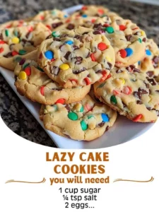 Delicious Lazy Cake Cookies on a plate, perfect for dessert.