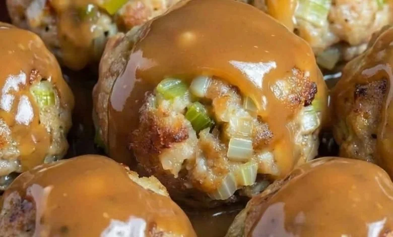 Leftover Turkey Stuffing Balls