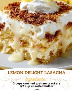 Delicious Lemon Delight Lasagna with layers of lemony cream and zest
