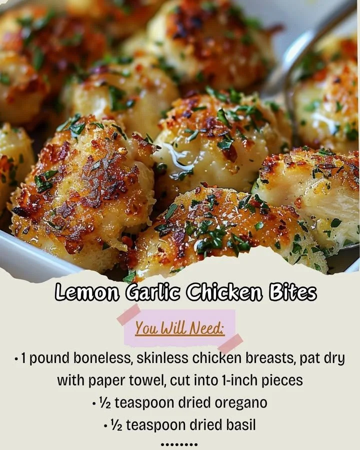 Lemon Garlic Chicken Bites